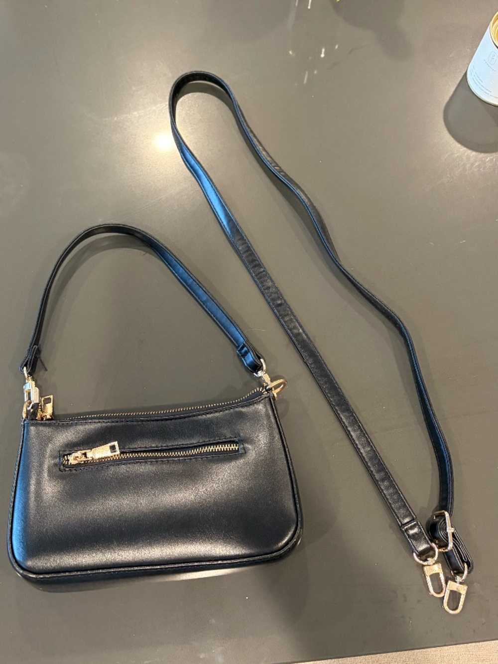 black shoulder bag
